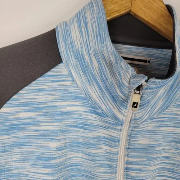 Footjoy FJ Womens Blue Performance Full Zip Golf Jacket Size Small Active Sporty - Picture 2 of 13